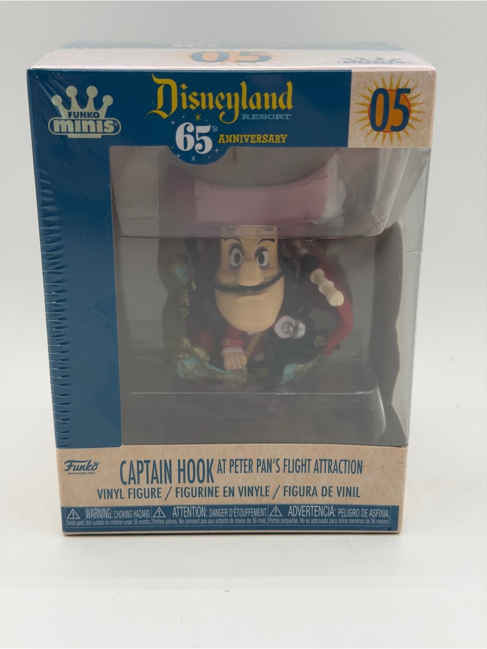Funko Minis Disneyland 65th Captain Hook At Peter Pan's Flight Attraction #5-New